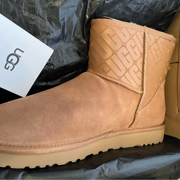UGG Shoes Ugg Mens Classic Mini Ii Ugg Print Chestnut Boots Poshmark